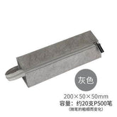 Stationery - KOKUYO Dupont Paper Folio Canvas Pen Bag Gray - Goodie Goodie